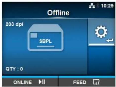 Offline 203 dpi SBPL QTY : 0 ONLINE ▶ II FEED