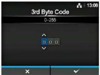 3rd Byte Code 0-255