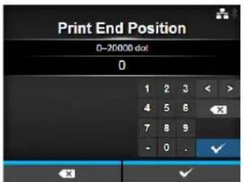 Print End Position 0-20000 dot 0 1 2 3 < > 4 5 6 × 7 8 9 - 0 . ✓
