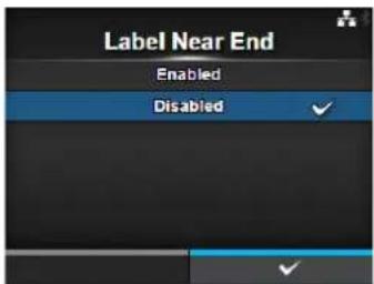 Label Near End Enabled Disabled