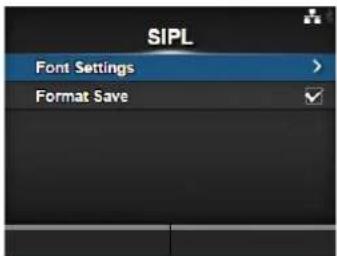 SIPL Font Settings > Format Save
