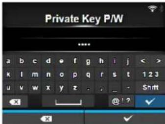 Private Key P/W a b c d e f g h i j < > k l m n o p q r s t 1 2 3 u v w x y z . - _ Shift x @ ! ? ✓