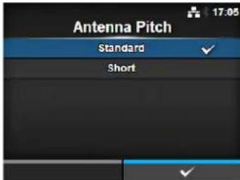 Antenna Pitch Standard ✓ Short ✓