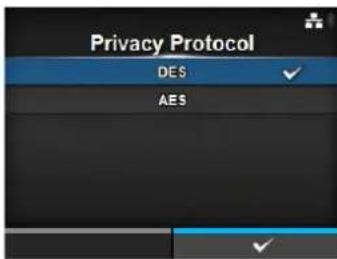 Privacy Protocol DES AES