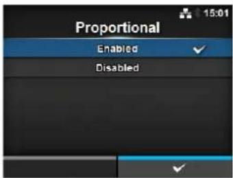 Proportional Enabled ✓ Disabled ✓