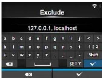 Exclude 127.0.0.1, localhost a b c d e f g h i j < > k l m n o p q r s t 1 2 3 u v w x y z - , _ - Shift × @ ! ? ✓