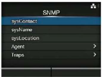 SNMP sysContact sysName sysLocation Agent > Traps >