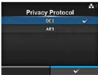 Privacy Protocol DES AES