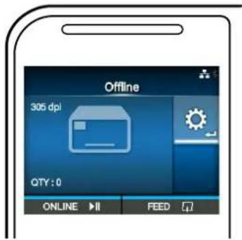 Offline 305 dpi QTY: 0 ONLINE ▶ II FEED