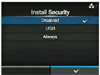 Install Security Disabled USB Always