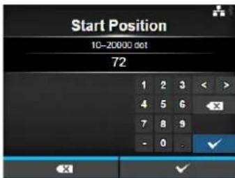 Start Position 10-20000 dot 72 1 2 3 < > 4 5 6 ×3 7 8 9 - 0 . ✓