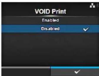 VOID Print Enabled Disabled