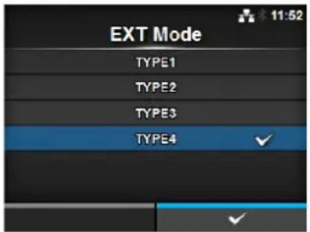 EXT Mode TYPE1 TYPE2 TYPE3 TYPE4 ✓