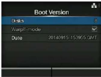Boot Version Disks 8 Warp!!-mode ✓ Date 20140915 153955 GMT