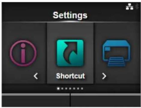 Settings i < Shortcut >
