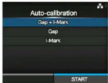 Auto-calibration Gap + I-Mark Gap I-Mark START