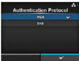 Authentication Protocol MD5 SHA