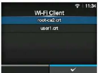 Wi-Fi Client root-ca2.crt user1.crt