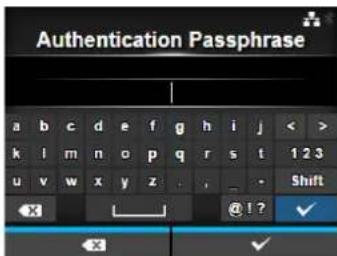 Authentication Passphrase a b c d e f g h i j < > k l m n o p q r s t 1 2 3 u v w x y z . , _ - Shift X @ ! ? < X ✓