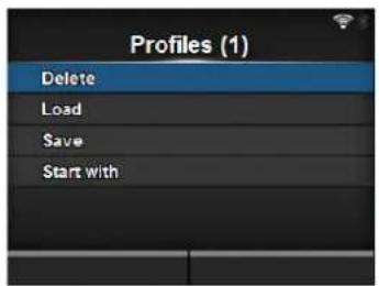 Profiles (1) Delete Load Save Start with