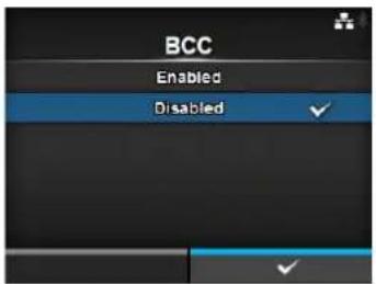 BCC Enabled Disabled