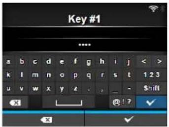 Key #1 **** a b c d e f g h i j < > k l m n o p q r s t 1 2 3 u v w x y z . - _ - Shift X @ ! ? ✓