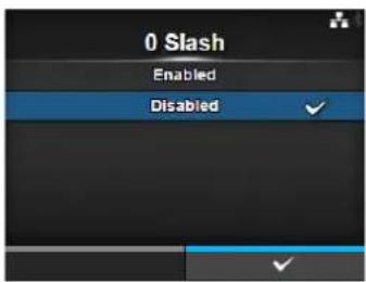 0 Slash Enabled Disabled