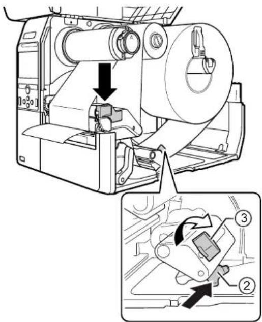 Technical diagram of a sewing machine with labeled parts and mechanical assembly steps