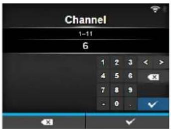 Channel 1-11 6 1 2 3 < > 4 5 6 ✕ 7 8 9 - 0 . ✓