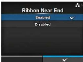Ribbon Near End Enabled Disabled