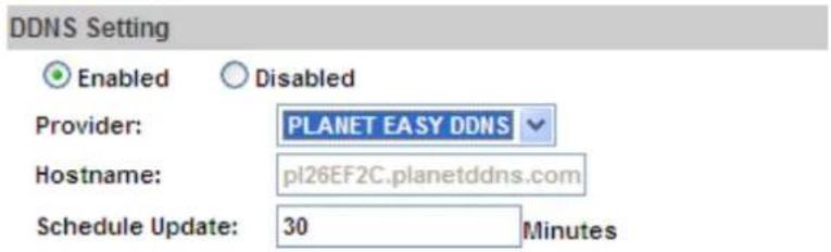 Planet ICA-3250V - DDNS Status - 1