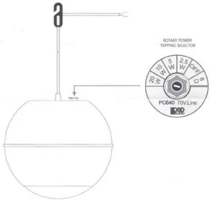 ROTARY POWER TAPPING SELECTOR PC840 70V.Line DSD LED