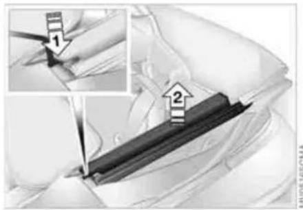 Medical illustration showing surgical procedure steps with numbered annotations indicating different anatomical regions