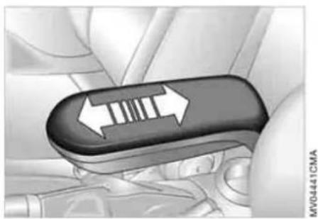 Close-up of a car's internal gear shift lever (no text or symbols visible)