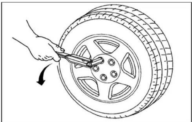 Buick Lacrosse (2006) - Removing the Flat Tire and Installing the Spare Tire - 2