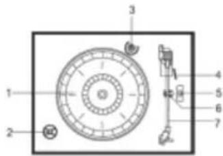 Technical diagram of a mechanical device with numbered components for identification