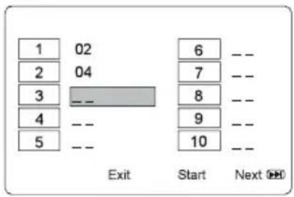 1 02 2 04 3 -- 4 -- 5 -- 6 -- 7 -- 8 -- 9 -- 10 -- Exit Start Next