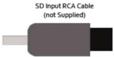 SD Input RCA Cable (not Supplied)