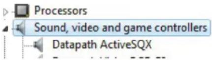 Processors Sound, video and game controllers Datapath ActiveSQX