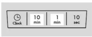 Clock 10 min 1 min 10 sec