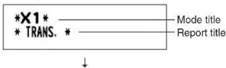 SHARP XE-A505 - ■ Transaction report - 1