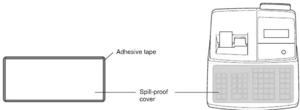 Adhesive tape Spill-proof cover