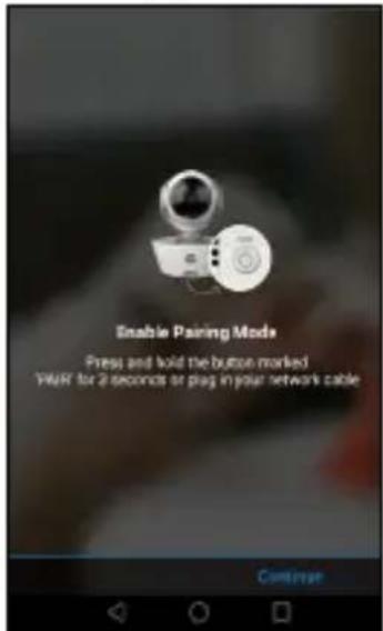 Enable Pairing Mode Press and told the button marked WuW for 2 seconds or plug in your network cable
