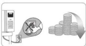 Diagram illustrating a security or data security concept with a monitor, gear icon, and coin stack, symbolizing data flow or security.