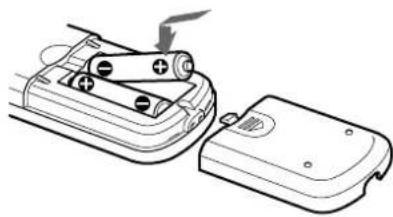 SONY SLV-676HF - Inserting the batteries - 1