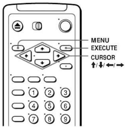 MENU EXECUTE CURSOR ↑/↓/←/→