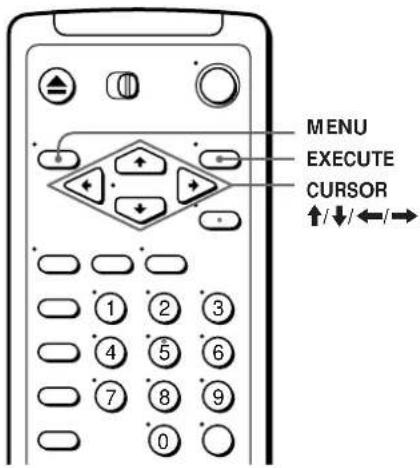 MENU EXECUTE CURSOR ↑/↓/←/→
