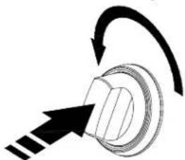Pure mechanical component diagram with curved arrows indicating rotation or motion (no text or symbols)