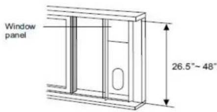 Window panel 26.5"-48"