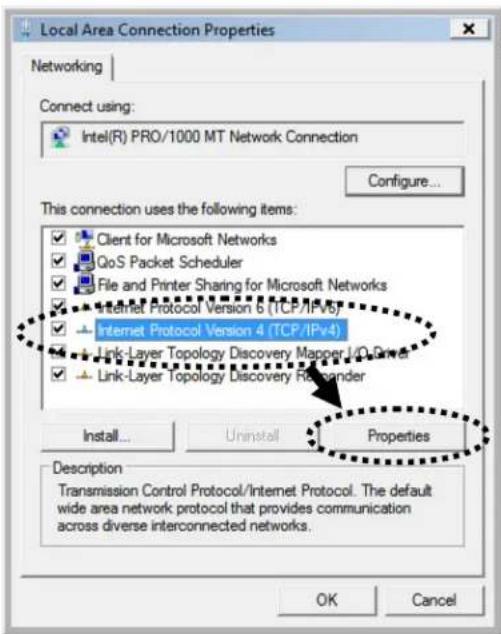 Local Area Connection Properties Networking Connect using: Intel(R) PRO/1000 MT Network Connection Configure... This connection uses the following items: ✓ Client for Microsoft Networks ✓ QoS Packet Scheduler ✓ File and Printer Sharing for Microsoft Networks ✓ Internet Protocol Version 6 (TCP/IPv6) ✓ Internet Protocol Version 4 (TCP/IPv4) ✓ Link-Layer Topology Discovery Mapper /O Driver ✓ Link-Layer Topology Discovery Reponder Install... Uninstall Properties Description Transmission Control Protocol/Internet Protocol. The default wide area network protocol that provides communication across diverse interconnected networks. OK Cancel